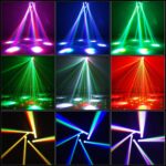 Moving Head DJ Lights, 150W RGBW LED Moving Head Light with Mixed Lighting Effects, 6 Arms Party Lights Support DMX-512 & Sound Activated, Stage Lights for Party Disco KTV Wedding Club - Image 3