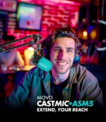 Movo Podcast Microphone Kit with CastMic Dynamic XLR Microphone with Boom Arm for Recording Vocals, PC, Gaming, Streaming, YouTube, and Musicians - Studio Cardioid Podcast Mic for Content Creators - Image 3