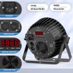 LED Stage Lights RGBWA+UV 6-in-1 Par Lights, HOLDLAMP 18X12W High Power Par Can Lighting with DMX Control Sound Activated Uplights for Events Halloween DJ Wedding Stage Party Church Live Show (1 Pack) - Image 7