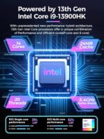 T1-Pro Mini Gaming PC Core i9-13900HK/RTX4060 8G GDDR6,Mini Gaming Computer 64GB RAM DDR5-5200,2TB PCIe4.0 SSD,Adjustable RGB Light,WiFi6E/BT5.3/2.5G LAN/USB-C 4K@60Hz Win11 Pro Desktop PC - Image 3