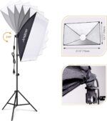 Andoer Softbox Photography Lighting Kit Professional Studio Equipment with 20"x28" Softbox, 2800-5700K 85W Bi-Color Temperature Bulb with Remote, Light Stand, Boom Arm for Portrait Product Shooting - Image 3