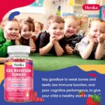 Magnesium Gummies for Kids - Magnesium Citrate + Vitamin B6 & D3 - Great Tasting Kids Magnesium Calm Gummies for Nerve Bone and Muscle Health for Kids Wellness, Vegan Strawberry Flavor 60 Count - Image 6