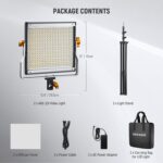 Neewer 2 Packs Dimmable Bi Color 480 LED Video Light Kit, 3200~5600K CRI 96+ LED Panel with U Bracket, 75 inches Tripod Light Stand for YouTube Recording Studio Photography Streaming Key Lighting - Image 8