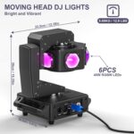 Moving Head Light 6 x 40W RGBW Stage Lighting DJ Lights Beam Spotlight 14/16 CH Wash Light with DMX and Sound Activated for Church Wedding Parties Live Show Bar 6 PCS - Image 7