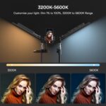 RALENO 13" LED Video Light, 2-Pack Bi Color Photography Lighting Kit with 75" Stand & Phone Clip, CRI 95+ Studio Lights with 8000mAh Built-in Battery for TikTok/YouTube/Live Streaming/Videography - Image 5