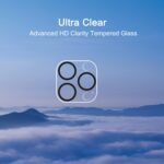 Ailun 3 Pack Camera Lens Protector for iPhone 16 Pro 6.3" / 14 Pro 6.1" & iPhone 16 Pro Max 6.9" / 14 Pro Max 6.7",Tempered Glass,9H Hardness,Anti-Scratch,Case Friendly[Does not Affect Night Shots] - Image 5