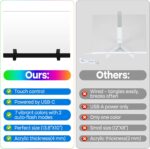 LED Drawing Board for Kids, 13.8"X9.8" 7 Colors & 2 Modes Acrylic Dry Erase Board with Light, Touch Control, 12 Markers, Light-Up Message Note Board as Night Light for Room/Store/Office/Festival/Gift - Image 6