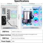 LXZ Desktop PC Computer Ryzen 5-5600GT 8 core 3.6GHz, 16G DDR4 RAM, 512G NVME SSD, Tower Computer with 400W Power Supply for Working, Home and Office (White) - Image 5