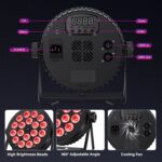 18 LED Par Lights, 90W RGBW 4IN1 LED Stage Par Can Light Sound Activated Auto Play by Remote & DMX Control for Events Wedding Party DJ Stage Live Show 4 Pack - Image 4