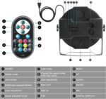 U`King LED Par Lights DJ Stage Light Corded RGB 36 LED with Sound Activated Control DJ Uplighting for Wedding Party Club Christmas Stage Lighting (2 Packs) - Image 5