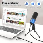 FIFINE USB Computer Microphone for Recording YouTube Video Voice Over Vocals for Mac & PC, Condenser Mic with Gain Control for Home Studio, Plug & Play - K669L - Image 7