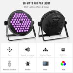 60 LEDs Par Light DMX - 90W RGB Stage Par Light Remote Control Sound Activated Auto Play Uplights for Events Church Club Wedding Party Mobile Music Live DJ Show Entertainment Stage Lighting - Image 4