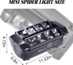 LED Mini Spider Moving Head Light 8x5W Beam Stage Lights RGBW Sound Activated DMX-512 Control for DJ Party Bar Disco Show Wedding Event Stage Lighting - Image 6