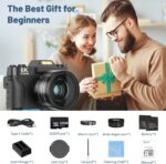 6K Digital Camera for Photography - WiFi 64MP Vlogging Cameras for YouTube with 3" 180° Flip Screen, 16X Digital Zoom Autofocus Vlog Travel Camara with 32GB SD Card, 2 Batteries and Double Charger - Image 9