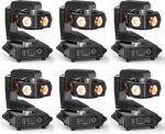 Moving Head Light 6 x 40W RGBW Stage Lighting DJ Lights Beam Spotlight 14/16 CH Wash Light with DMX and Sound Activated for Church Wedding Parties Live Show Bar 6 PCS - Image 2