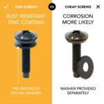 10-32 Rack Screws 50-Pack - Versatile Server Rack Accessories for Network Cabinets, Audio Mounts, Studs and Recording Studio Includes Nylon Washers. Perfect for Rackmounts - Image 7