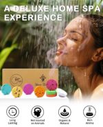 Shower Steamers Aromatherapy - 8 Pack Organic Shower Bombs with Natural Essential Oil, Self Care and Stress Relief Birthday Gifts for Women Men, Home Spa Gifts for Her Mom Wife, w/Tray - Image 6
