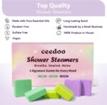 Shower Steamers Aromatherapy 6 Pack Gifts for Women Mom Men, Gifts for Her Stress Relief Home Spa, Birthday Gift Lavender Natural Essential Oil Self Care Relaxation Shower Bombs Teen - Image 4