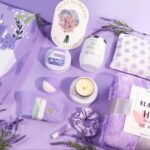 Birthday Gifts for Women, Self Care Gifts for Women, Relaxing Spa Gifts Basket Care Package w/Flannel Blanket, Mothers Day Gifts for Mom Her Best Friend Grandma Sister Wife (Purple) - Image 3