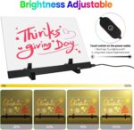 LED Drawing Board for Kids, 13.8"X9.8" 7 Colors & 2 Modes Acrylic Dry Erase Board with Light, Touch Control, 12 Markers, Light-Up Message Note Board as Night Light for Room/Store/Office/Festival/Gift - Image 5