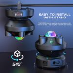 DJ Strobe Party Lights,RGBW 3in1 LEDs Disco Ball Lights Rotatable 540° Rave Light Room Party Lighting Indoor Professional Sound Activated DMX Stage Light for Parties Club Home Bar Birthday KTV - Image 5