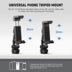 Neewer Metal Phone Tripod Mount with Cold Shoes, 1/4" Thread, 180° Tilt, 360° Rotation, Adjustable Phone Clamp Metal Phone Holder Compatible with iPhone 16 15 Pro Max S24 Ultra Camera Cage, GA010 - Image 3