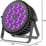 LED Stage Lights RGBWA+UV 6-in-1 Par Lights, HOLDLAMP 18X12W High Power Par Can Lighting with DMX Control Sound Activated Uplights for Events Halloween DJ Wedding Stage Party Church Live Show (1 Pack) - Image 10