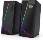 Redragon GS520 RGB Desktop Speakers, 2.0 Channel PC Computer Stereo Speaker with 6 Colorful LED Modes, Enhanced Sound and Easy-Access Volume Control, USB Powered w/ 3.5mm Cable - Image 10