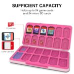 HEIYING Switch Game Card Case for Nintendo Switch 2 Accessories,Custom Pattern Memory Storage Holder with 24 Game Card Slots and 24 Micro SD Cards Slots - Image 3