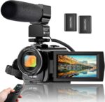 Video Camera Camcorder Digital YouTube Vlogging Camera Recorder FHD 1080P 24.0MP 3.0 Inch 270 Degree Rotation Screen 16X Digital Zoom Camcorder with Microphone,Remote Control and 2 Batteries - Image 2