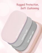 Camera Case for Digital Camera CAMKORY DC403 FHD 1080P/ KODAK PIXPRO FZ55/ FZ45/ STUOGYUM DC402-AF, SD Card Storage Travel Carry Cute Case Bag Small (Pink) - Image 5