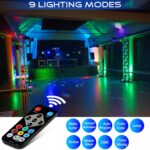 LED Par Stage Light - RGBWA 70W 7LED Stage Par Light Sound Activated Auto Play by Remote & DMX Control Uplighting for Events Birthday Wedding Party Church Music Live Show Concert DJ Lighting - Image 3