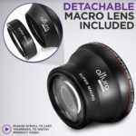 58MM 0.43x Altura Photo Professional HD Wide Angle Lens (w/Macro Portion) for Canon EOS 70D 77D 80D 90D Rebel T8i T7 T7i T6i T6s T6 SL2 SL3 DSLR Cameras - Image 6