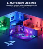 DJ Light with Stand, Pro 6 in 1 DMX & Sound Activated Laser Show Machine with Disco Ball Lights, RGBW & UV Strobe Party Lights with Dj Light Stand for Home Party Gig Bar Stage Lighting - Image 5