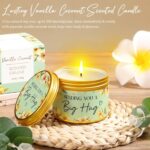 Birthday Gifts for Women Self Care Gifts, Vanilla Coconut Relaxing Spa Gifts Basket Bath Set Get Well Gifts Care Package Mothers Day Gifts for Mom Her Women Sister Friend Wife Grandma w/ Blanket - Image 7