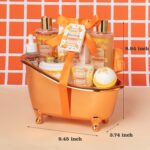 Orange Scents spa gift set Great Gift Lemon Spa Gifts for girls, Body care Set Birthday Gifts, Gift Baskets for Women, 11pcs Bath Gift Set for Women, Self Care Spa Kit Lemon Citrus Spa Gift Basket - Image 7