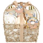 Home Spa Gift Basket, Bath Spa Kit for Women, with Body Lotion, Shower Gel, Bubble Bath, Body Scrub, Bath Salt, Bath Bomb, Bath Gift Set for Mother, Wife Her, with Magnolia and Jasmine Scent - Image 2
