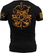 Grunt Style Ghost Pirate USN Men's T-Shirt - Image 4