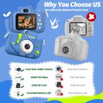 Upgrade Dinosaur Kids Camera, Christmas Birthday Gifts for Girls Boys 3-12, 1080P HD Selfie Digital Video Camera for Toddlers, Cute Portable Little Girls Boys Gifts Toys for 3 4 5 6 7 8 9 Years Old - Image 7