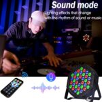 Stage Lights DJ Lights 36LED Par Lights - 4 Pack RGB Party Lights Uplights with Sound Activated Remote Control Stage Lighting for Disco Wedding Club Ba Christmas Party Lighting Outdoor - Image 6