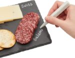 Juvale 6 Pack Mini Slate Charcuterie Boards Set with Chalk - Individual Stone Serving Plates for Cheese, Sushi, Food (6x8.7 in) - Image 8