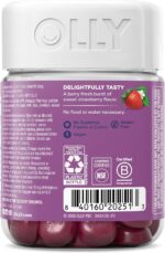 OLLY Max Strength Sleep Gummy, 10mg Melatonin, L-Theanine, Chamomile, Lemon Balm, Sugar Free, Vegetarian Sleep Aid, Strawberry - 50 Count - Image 10