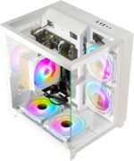LXZ Desktop PC Computer Ryzen 5-5600GT 8 core 3.6GHz, 16G DDR4 RAM, 512G NVME SSD, Tower Computer with 400W Power Supply for Working, Home and Office (White) - Image 8