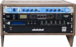 Sound Town DIY 4U Angled Desktop Turret Studio Rack with Solid Baltic Birch Plywood, Weathered Brown, Assembly Required (SDRK-Y4SLB) - Image 3