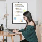 Double-Sided White Board Black Aluminium Frame, 24" x 18" Dry Erase Board Magnetic Whiteboard for Wall, Hanging Mounted Whiteboard Home, School, Office, Kitchen - Image 7
