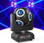 150W Moving Head Light 8 LEDs RGBW 360°Rotation DJ Light DMX 512 14CH with Sound Activated Moving Head Beam Stage Lights for Disco Wedding Parties Live Show Bar - Image 8