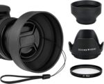 EEEKit 58mm Tulip Flower Lens Hood with UV Filter Lens for Canon EOS 77D 80D 90D Rebel T8i T7 T7i T6i XTi SL2 DSLR Camera - Image 3