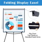 Falling in Art Aluminum Flip Chart Display Easel Stand with Adjustable Floor for Boardroom, Whiteboard, Paper Pads, Signage, 63 1/2'' High, Black - Image 8