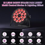 18 LED Par Lights, 90W RGBW 4IN1 LED Stage Par Can Light Sound Activated Auto Play by Remote & DMX Control for Events Wedding Party DJ Stage Live Show 4 Pack - Image 5