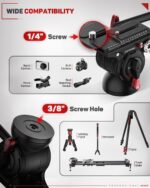 IFOOTAGE 71" Monopod with Fluid Head, Monopod for Cameras with Video Head, Carbon Fiber Vamera Monopod with Fluid Head, Outdoor Photography Set, Monopod with Video Head, Cobra 3 C180F-P & Komodo K5S - Image 7